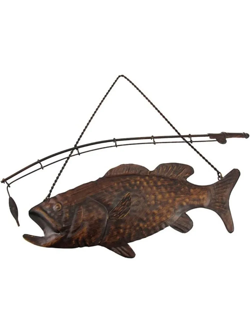 Rustic Largemouth Bass Metal Wall Art | 14